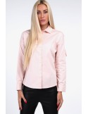 Powder-colored shirt with pleated ruffles 0223 - Online store - Boutique